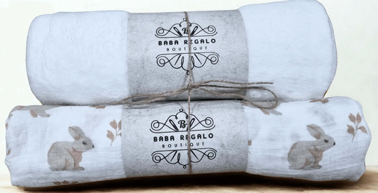Muslin Fleece Baby Blanket – Soft & Cozy Comfort for Your Little One 2-1 set - Baba Regalo Boutique