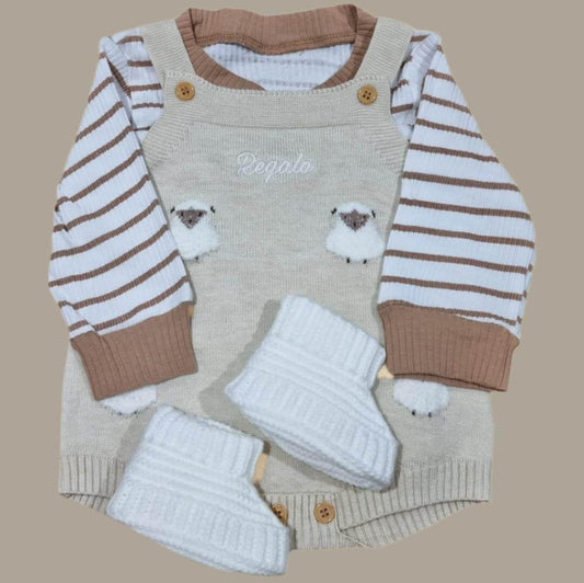 Shaun Knitted Romper - Baba Regalo Boutique