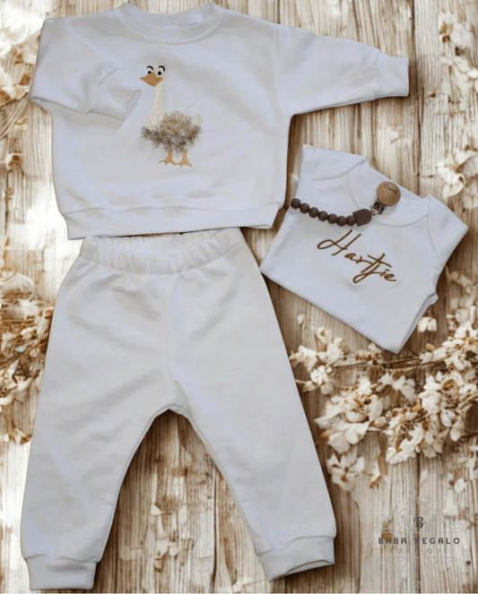 Baby 2-Piece Outfit Set – with Cute Goose - Baba Regalo Boutique