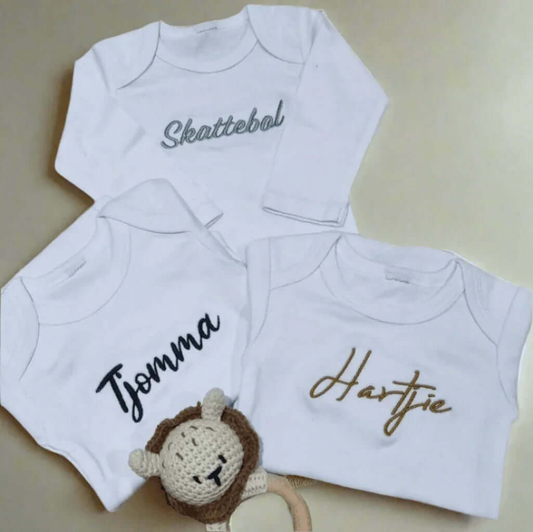 Embroidered themed baby grows - Baba Regalo Boutique