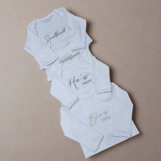 Embroidered themed baby grows - Baba Regalo Boutique